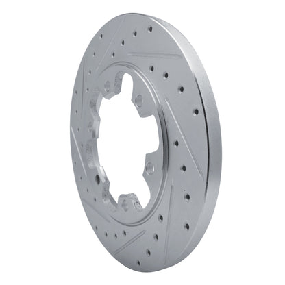 R1 Concepts R1 15-25 Ford Transit-350 HD/DRW Rear Left Drilled & Slotted Silver Brake Rotor