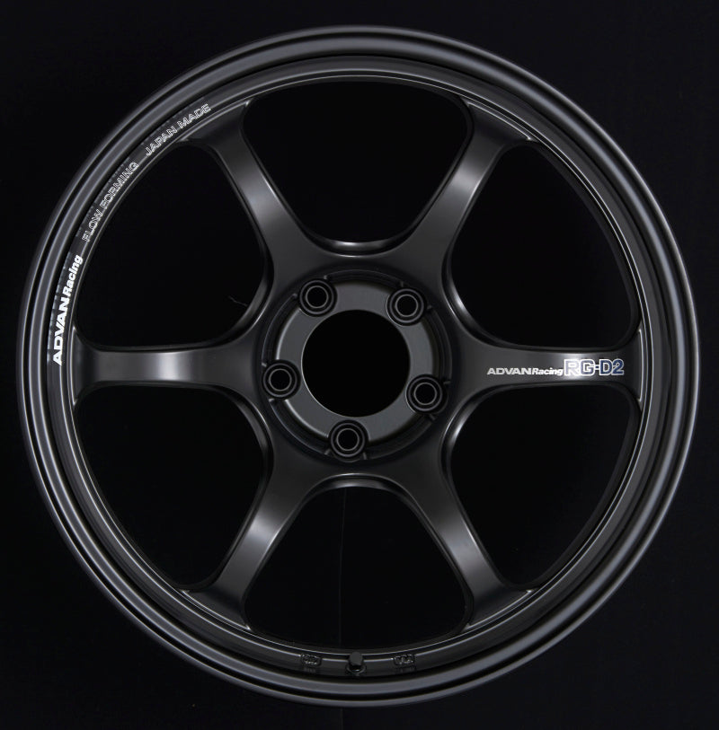 Advan RG-D2 18x10.5 +35 5x120 Semi Gloss Black Wheel