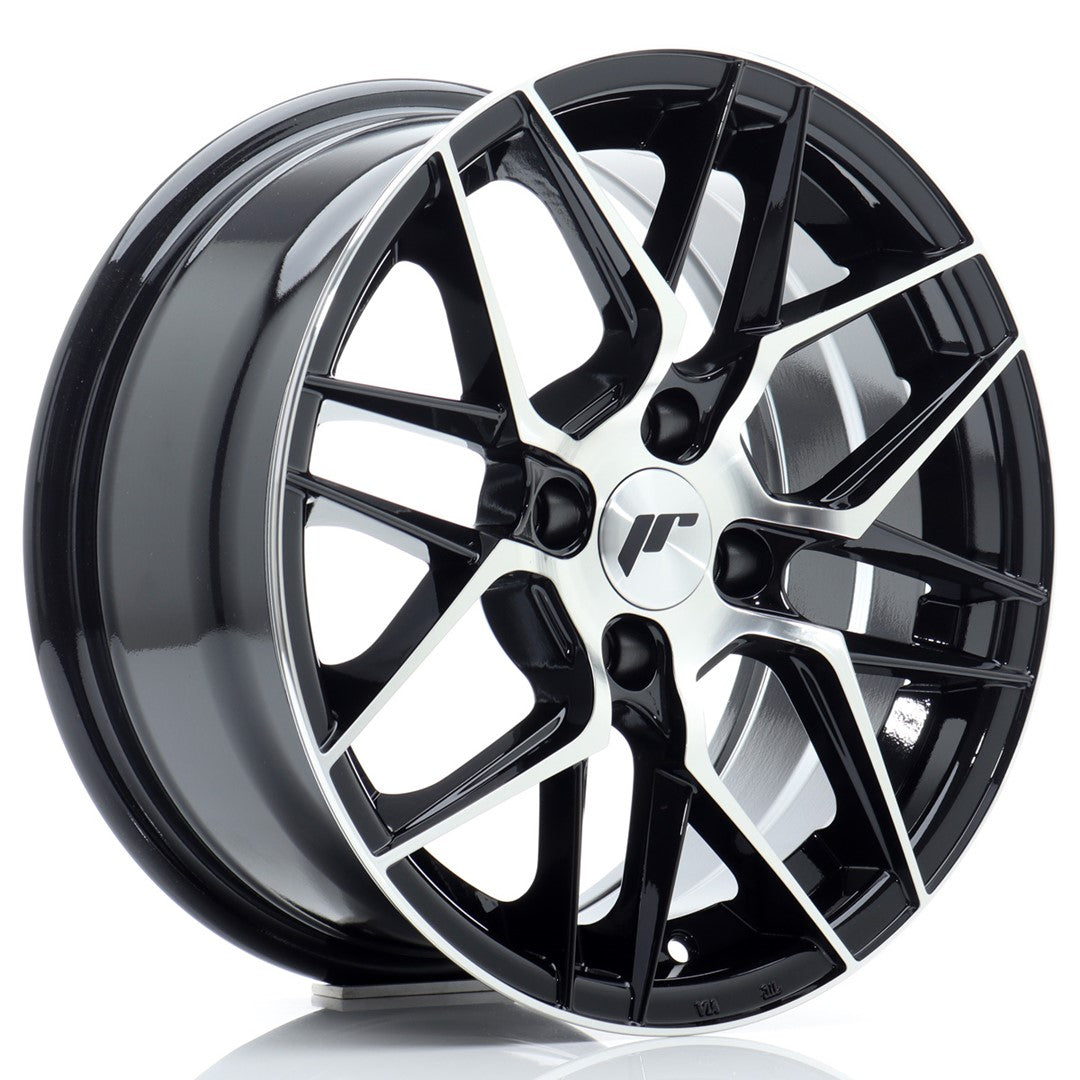 JR Wheels JR2815704H2567GBM - JR28 15x7 ET25 4x100 Gloss Black Machined Face