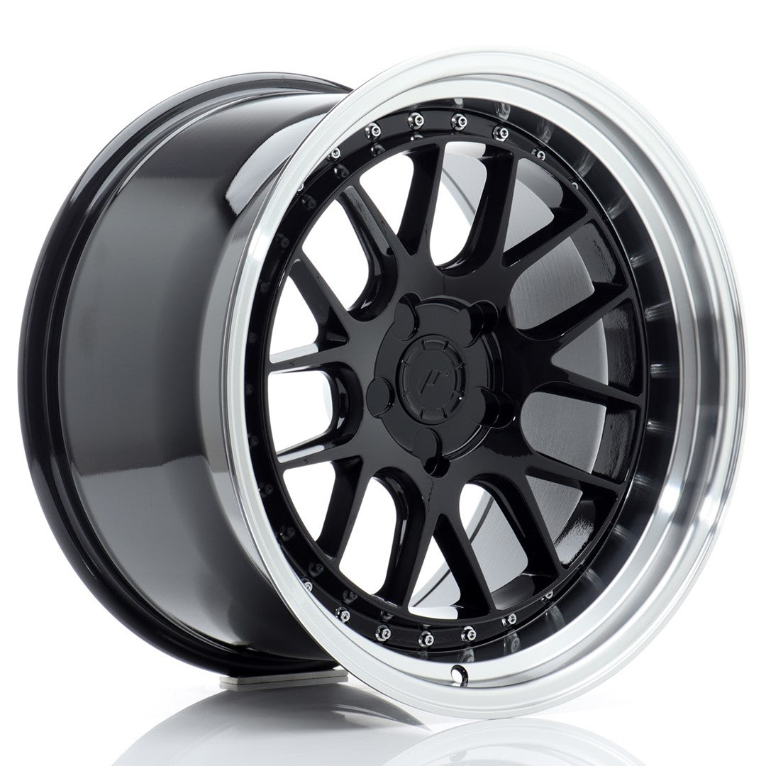 JR Wheels JR40181055X1572GBL - JR40 18x10,5 ET15-22 5H BLANK Gloss Black w/ Machined Lip