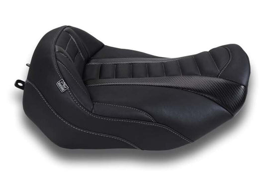 Mustang Motorcycle Mustang 23-26 Harley CVO Road Glide, Street Glide, Deluxe T Solo Blk w/Gun Metal Gray Thread