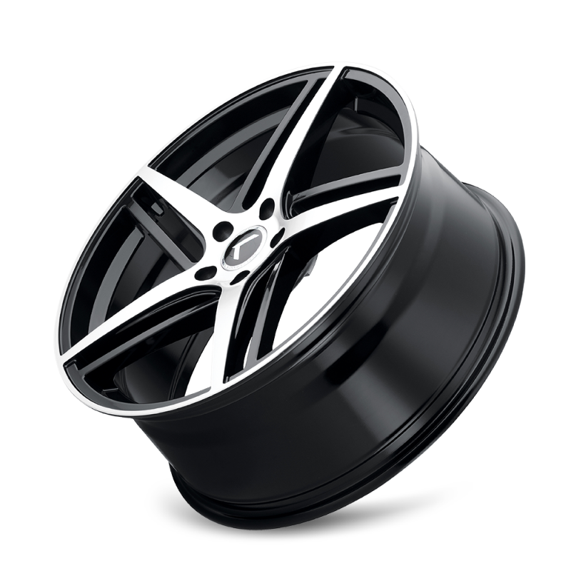 Kraze Wheels Kraze KR195 Milano 20x8.5 / 5x114.3 BP / 38mm Offset / 72.62mm Hub Gloss Black Machined Wheel