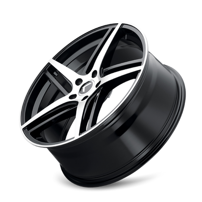 Kraze Wheels Kraze KR195 Milano 20x8.5 / 5x114.3 BP / 38mm Offset / 72.62mm Hub Gloss Black Machined Wheel