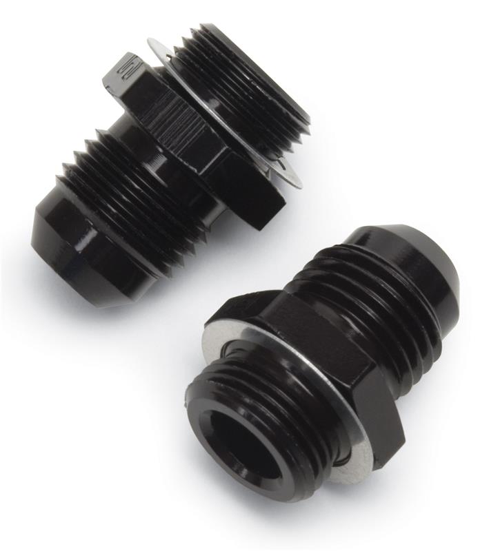 Russell Performance -6 AN Carb Adapter Fittings (2 pcs.) Black