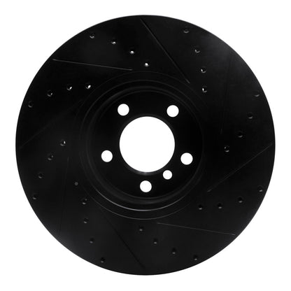 R1 Concepts R1 12-21 BMW 228I Front Left Drilled & Slotted Black Brake Rotor