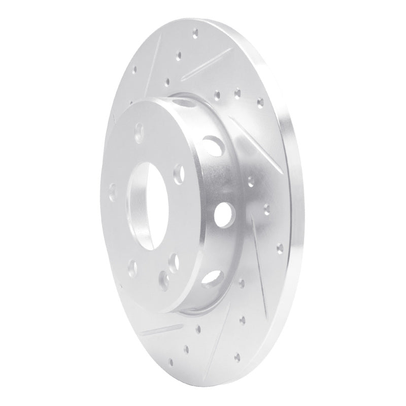 R1 Concepts R1 97-98 Mercedes-Benz C230 Front Left Drilled & Slotted Silver Brake Rotor