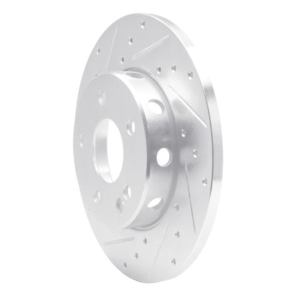 R1 Concepts R1 97-98 Mercedes-Benz C230 Front Left Drilled & Slotted Silver Brake Rotor