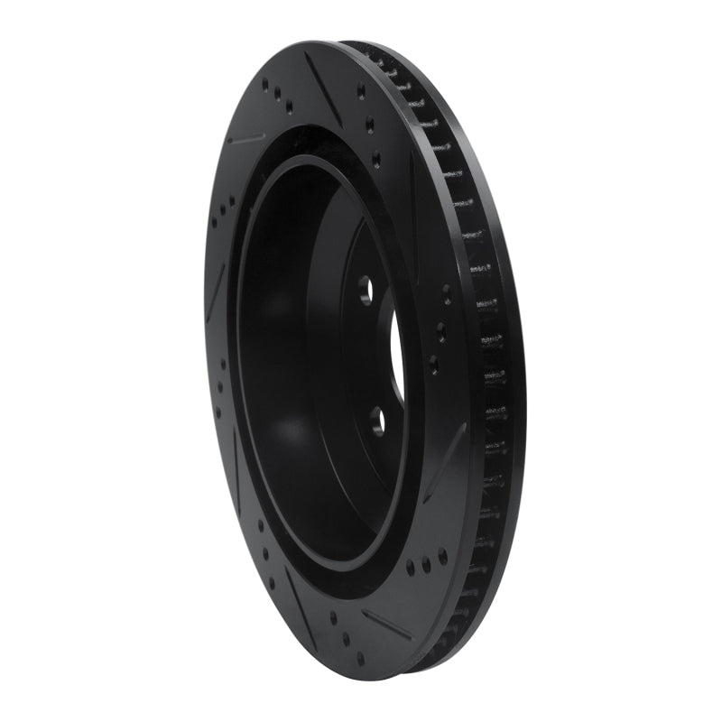 R1 Concepts R1 98-02 Chevrolet Camaro Rear Left Drilled & Slotted Black Brake Rotor