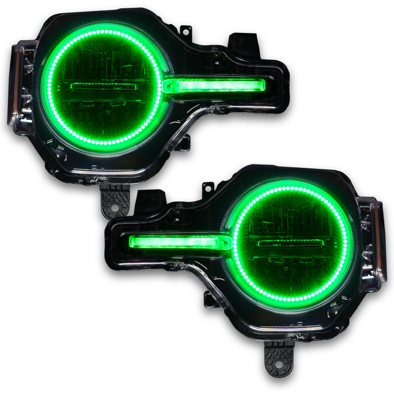 ORACLE Lighting Oracle 21-22 Ford Bronco Headlight Halo Kit w/DRL Bar - Base Headlights -w/No Controller
