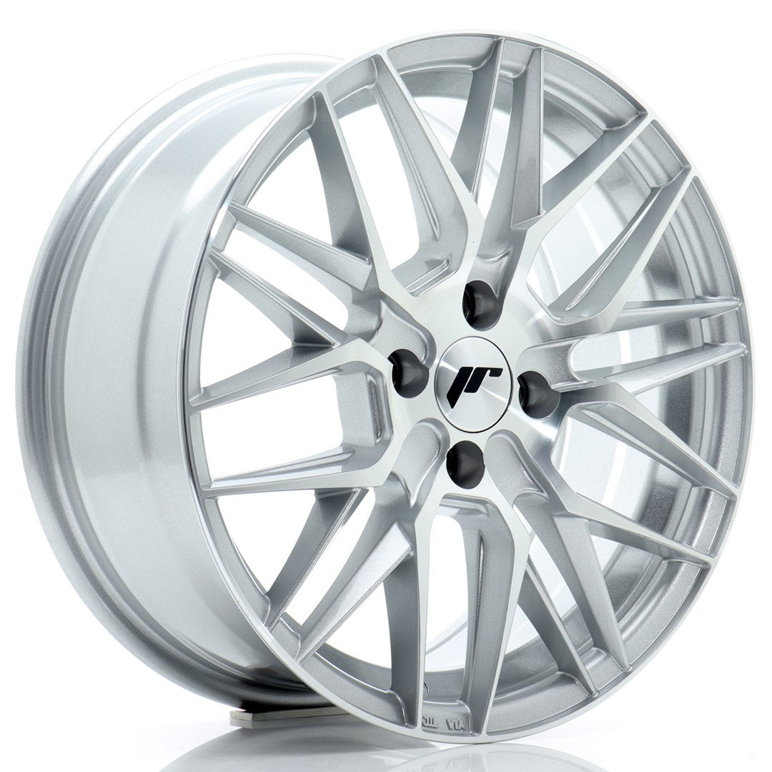 JR Wheels JR2816704F2565SM - JR28 16x7 ET25 4x108 Silver Machined Face
