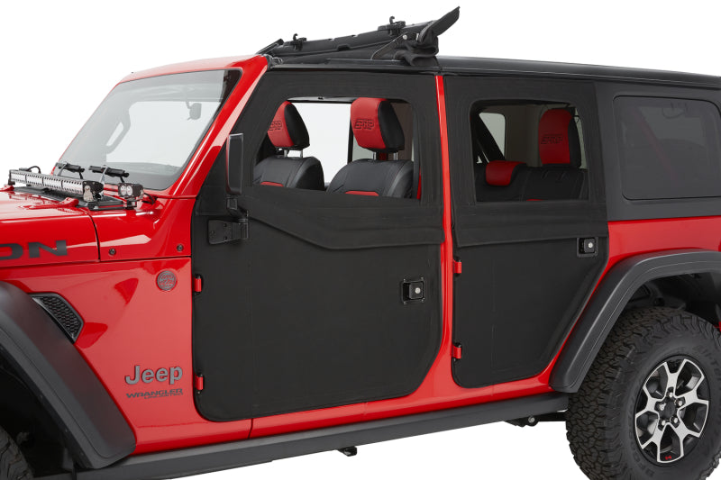 Bestop 20-26 Jeep Gladiator / 18-26 Wrangler JL Full Fabric Doors (Front Black Diamond)