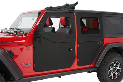Bestop 20-26 Jeep Gladiator / 18-26 Wrangler JL Full Fabric Doors (Front Black Diamond)