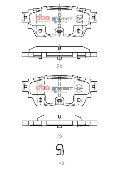 DBA 19-24 Nissan Altima (w/Electronic Parking Brake) Street Ceramic Front Brake Pads