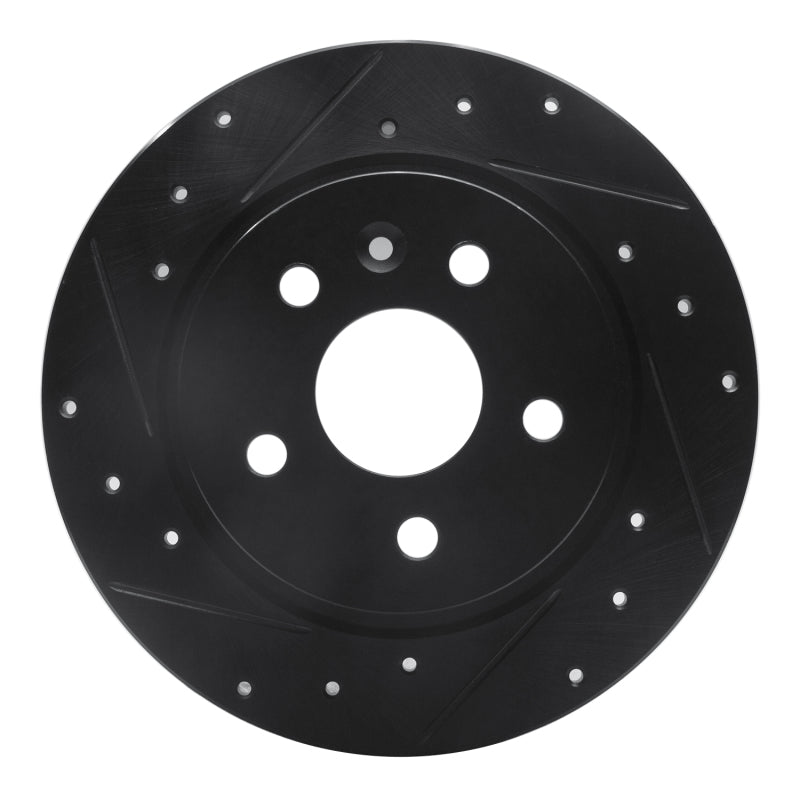 R1 Concepts R1 11-22 Buick Encore Rear Left Drilled & Slotted Black Brake Rotor