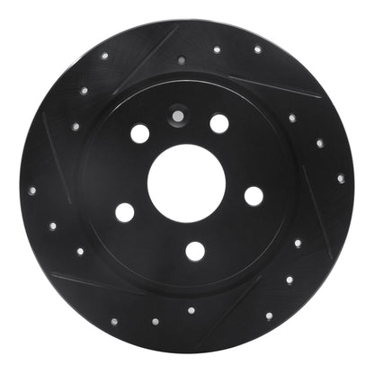 R1 Concepts R1 11-22 Buick Encore Rear Left Drilled & Slotted Black Brake Rotor