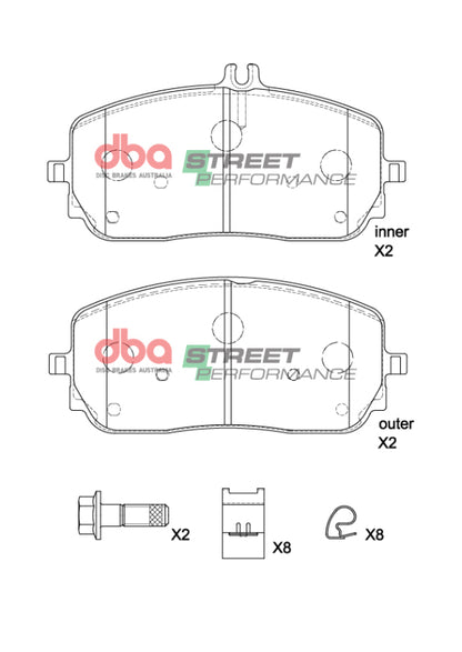 DBA 2020+ Mercedes-Benz CLA35 AMG 4Matic SP Performance Front Brake Pads