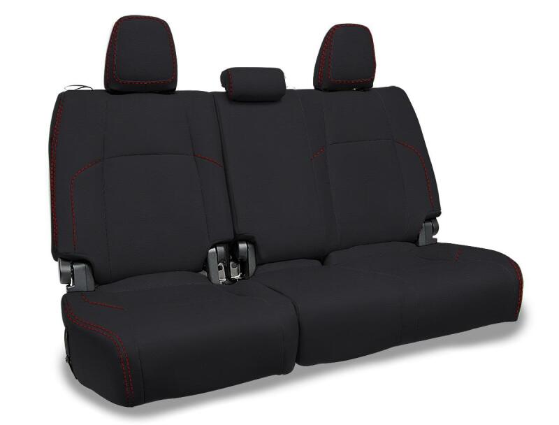PRP Seats PRP 2024 Toyota Tacoma Rear Bench Covers - Black with Red Stitch