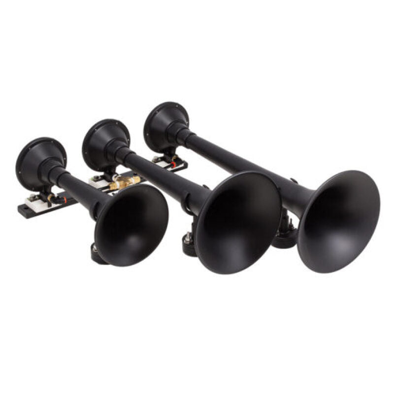 Kleinn Air Horns Kleinn Spare Tire Kit w/ Black Triple Horns/ 150 PSI Waterproof Air Compressor / 3.0 gal Air Tank
