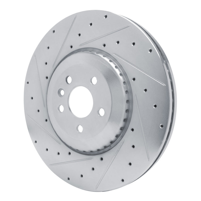 R1 Concepts R1 21-25 Jaguar F-Pace Front Left Drilled & Slotted Silver Brake Rotor