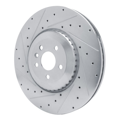 R1 Concepts R1 21-25 Jaguar F-Pace Front Left Drilled & Slotted Silver Brake Rotor