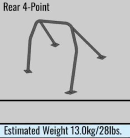 Cusco Safety 21 2-Passenger 4-Point BLK Roll Cage Nissan Skyline ER34 - Steel
