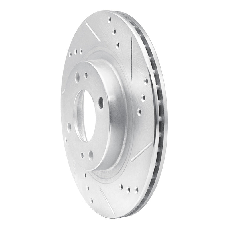 R1 Concepts R1 12-17 Mitsubishi I-MIEV Front Right Drilled & Slotted Silver Brake Rotor