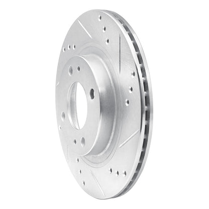 R1 Concepts R1 12-17 Mitsubishi I-MIEV Front Right Drilled & Slotted Silver Brake Rotor