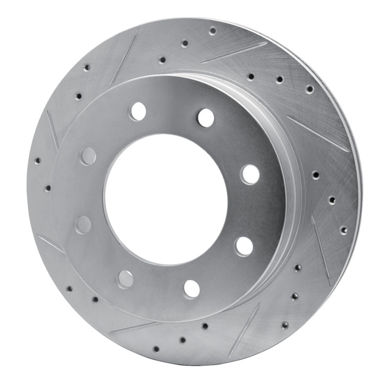 R1 Concepts R1 03-05 Chevrolet Silverado 1500 Rear Left Drilled & Slotted Silver Brake Rotor