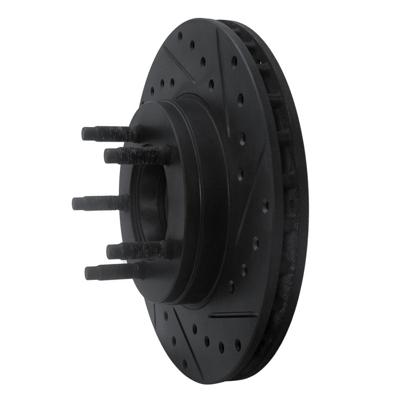 R1 Concepts R1 95-97 Ford Ranger (USA/Canada) Front Right Drilled & Slotted Black Brake Rotor