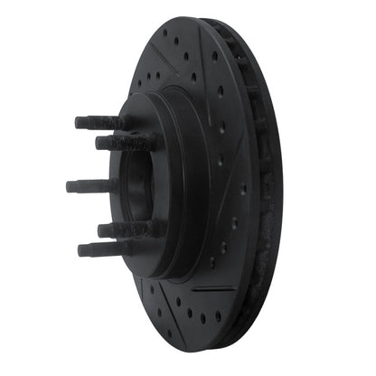 R1 Concepts R1 95-97 Ford Ranger (USA/Canada) Front Right Drilled & Slotted Black Brake Rotor
