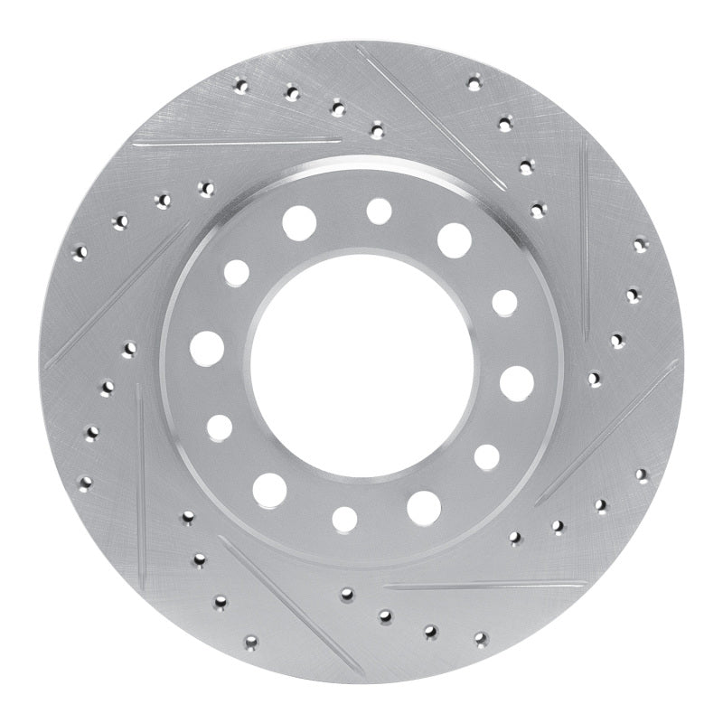 R1 Concepts R1 76-89 Toyota Land Cruiser Front Right Drilled & Slotted Black Brake Rotor
