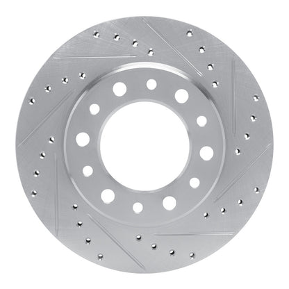 R1 Concepts R1 76-89 Toyota Land Cruiser Front Right Drilled & Slotted Black Brake Rotor