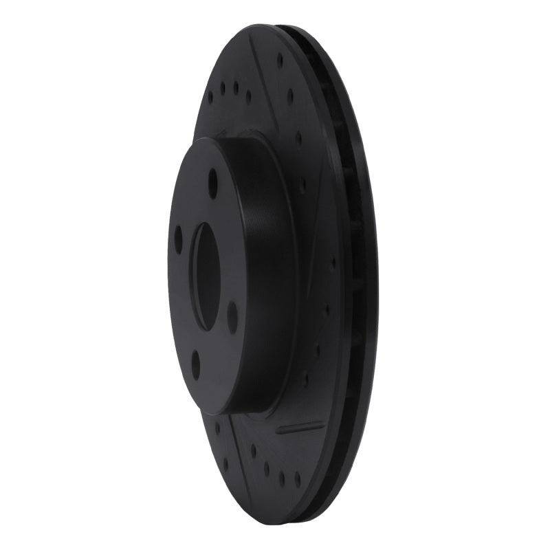 R1 Concepts R1 92-95 Toyota Paseo Front Right Drilled & Slotted Black Brake Rotor