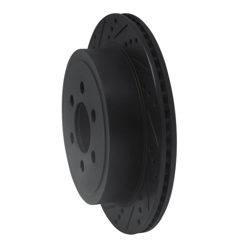 R1 Concepts R1 03-03 Dodge Durango Rear Left Drilled & Slotted Black Brake Rotor