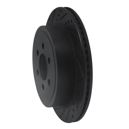 R1 Concepts R1 03-03 Dodge Durango Rear Left Drilled & Slotted Black Brake Rotor