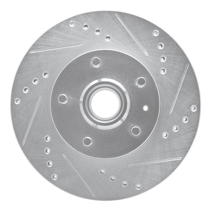 R1 Concepts R1 82-87 Volvo 740 Front Right Drilled & Slotted Silver Brake Rotor