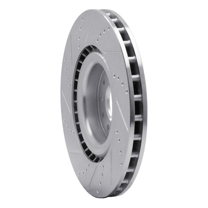 R1 Concepts R1 14-19 Fiat 500L Front Right Drilled & Slotted Silver Brake Rotor