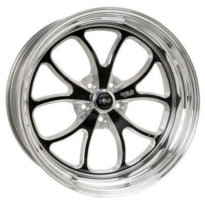 Weld S76 20x10.5 / 5x115mm BP / 7.3in. BS Black Wheel (High Pad) - Non-Beadlock