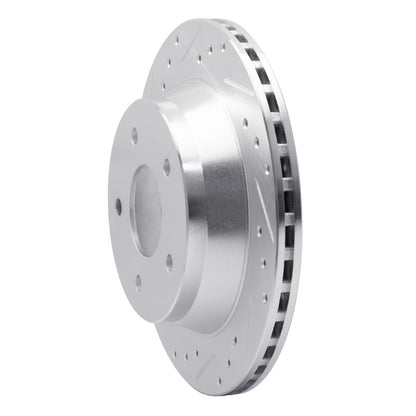 R1 Concepts R1 84-87 Chevrolet Corvette Front Left Drilled & Slotted Silver Brake Rotor