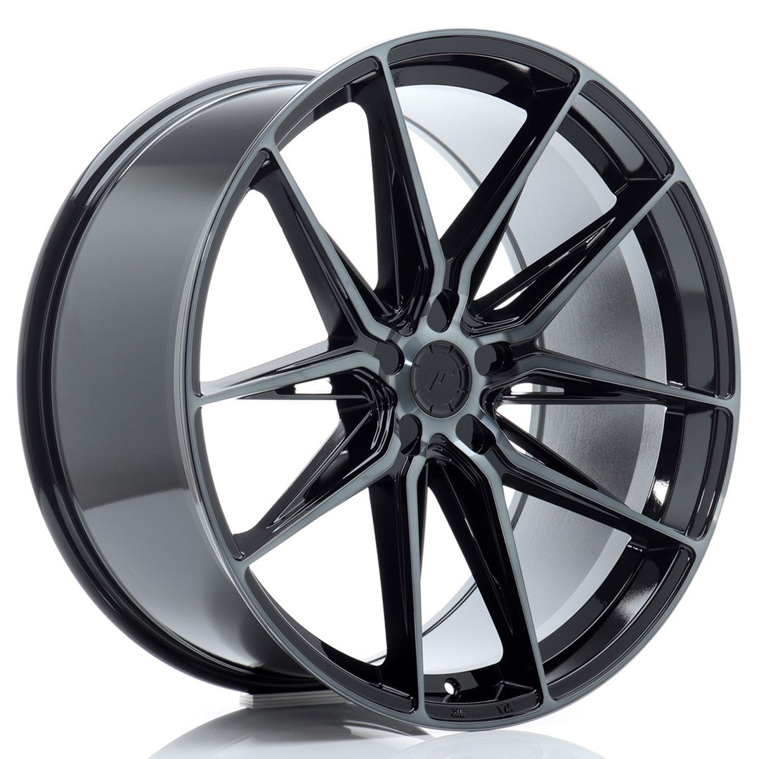 JR Wheels JR442211F25X1574BMTF - JR44 22x11 ET15-45 5H BLANK Black Machined w/ Tinted Face