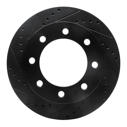 R1 Concepts R1 99-99 Ford F-250 4WD (Super Duty) Front Left Drilled & Slotted Black Brake Rotor