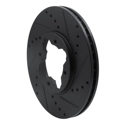 R1 Concepts R1 92-98 Acura TL Front Right Drilled & Slotted Black Brake Rotor