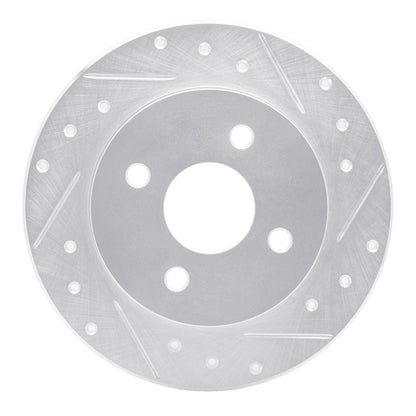 R1 Concepts R1 91-98 Saturn SC1 Rear Right Drilled & Slotted Silver Brake Rotor