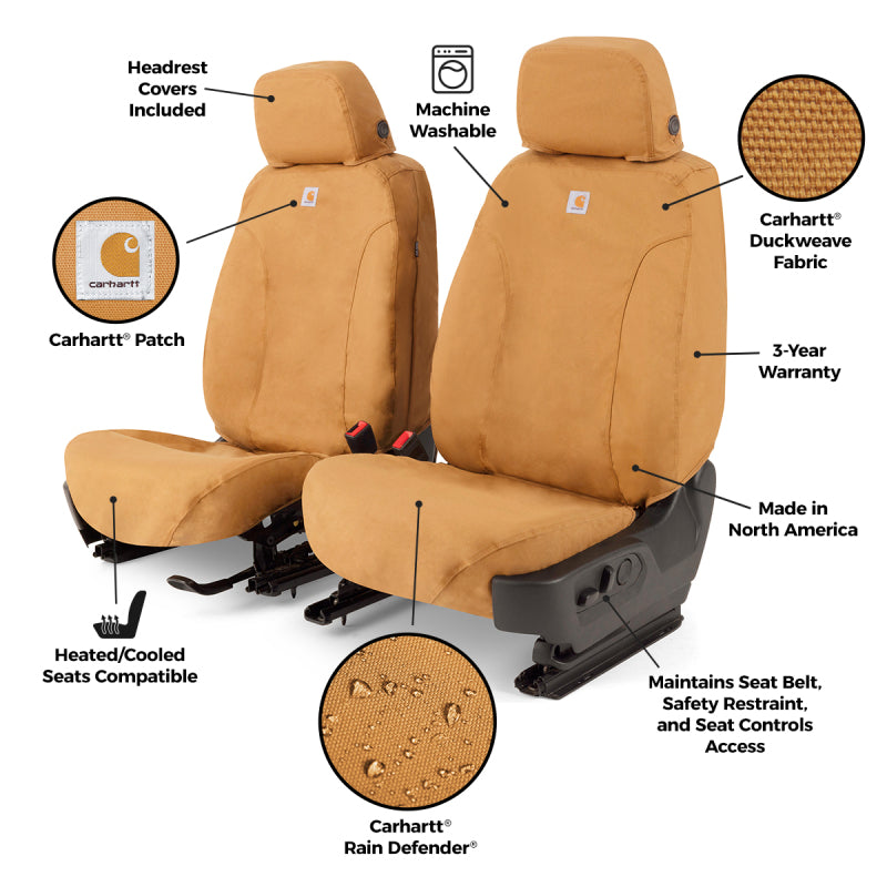 Covercraft 24-26 Jeep Wrangler Fr Buckets Carhartt SeatSaver Custom Front Row Seat Cover