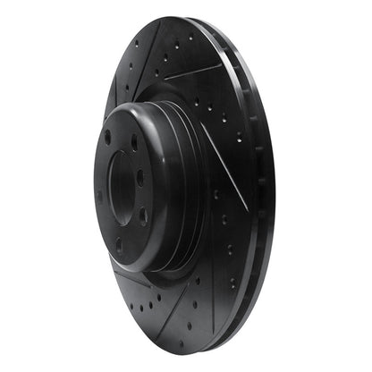 R1 Concepts R1 12-20 BMW M240I Coupe & Convertible Rear Left Drilled & Slotted Black Brake Rotor