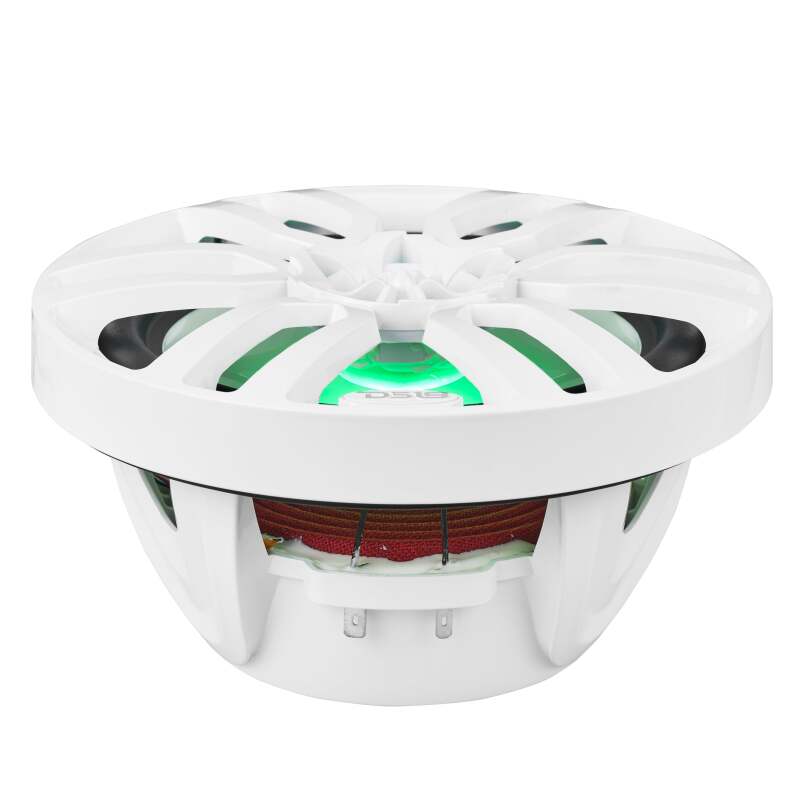 DS18 NXL Series Coaxial Marine Speaker w/ RGB Lights 8in 2-Way 125 Watts RMS 4 ohm White