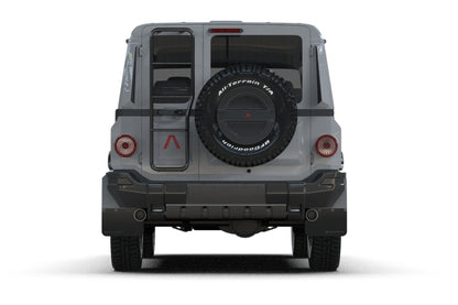 Rally Armor 23-25 Ineos Grenadier Black Mud Flap - Warm Grey Logo