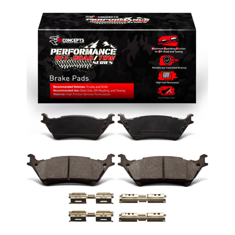 R1 Concepts R1 2012-2020 Ford F-150 RWD Rear Performance Off-Road/Tow Brake Pads & Hardware Kit