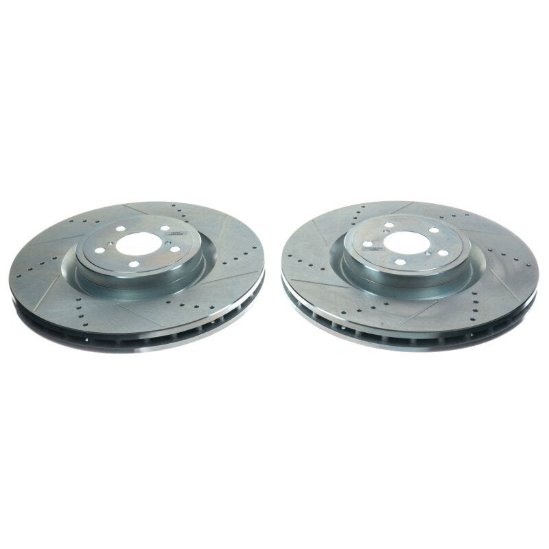 PowerStop Power Stop 2004 Subaru Impreza Front Evolution Drilled & Slotted Rotors - Pair