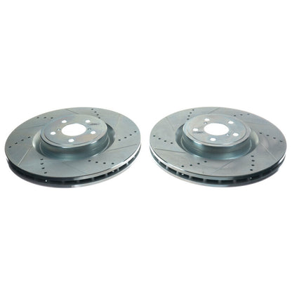 PowerStop Power Stop 2004 Subaru Impreza Front Evolution Drilled & Slotted Rotors - Pair